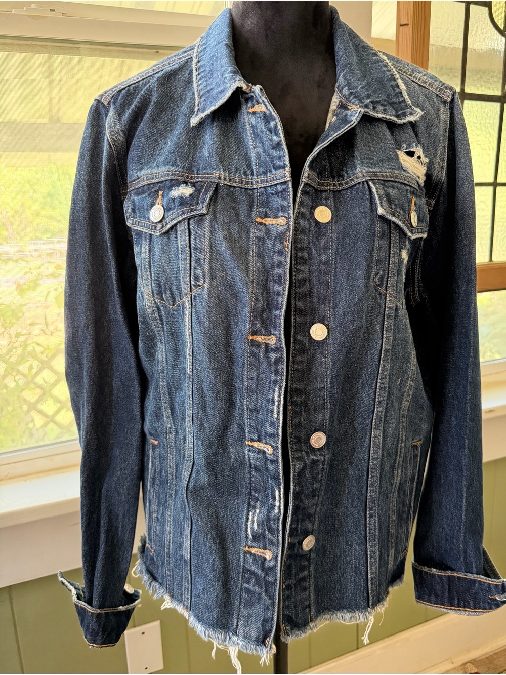 Zenana blue jean jacket NWOT Never worn XL